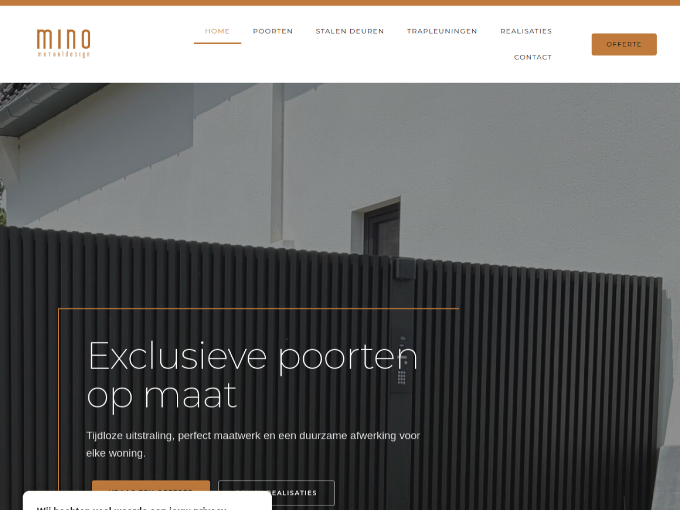 Project Mino Metaaldesign – website