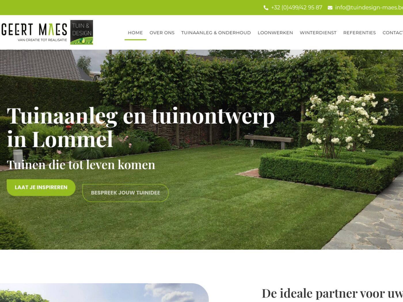 Project Tuindesign Maes – website